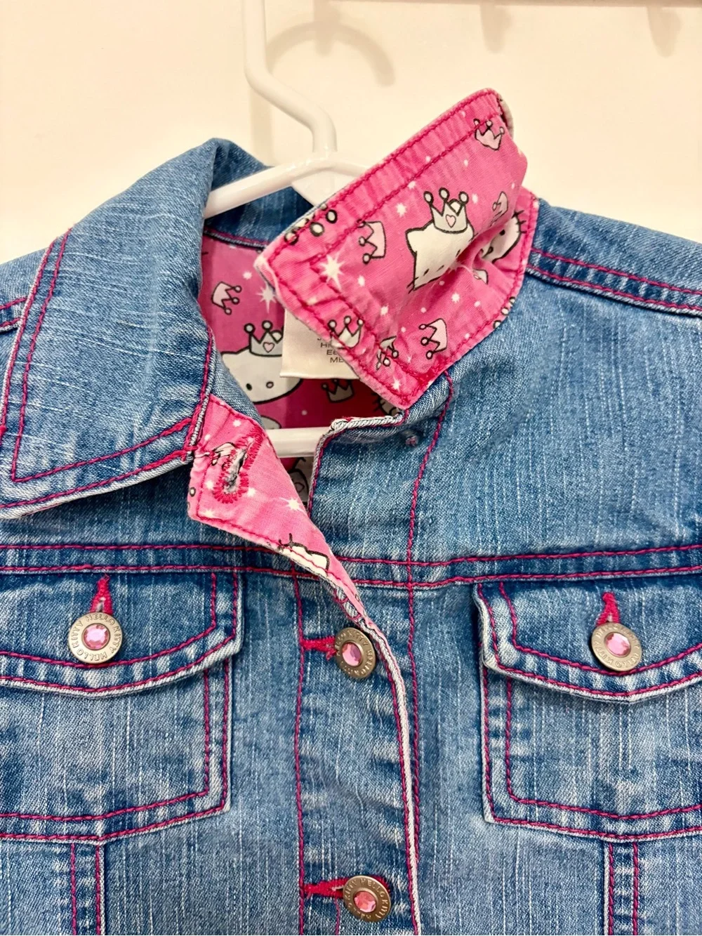 Hello Kitty Kids Denim Jacket with Pink